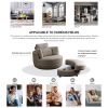 Oversized Swivel Chair with Moon Storage Ottoman