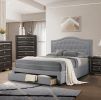 Elegant Grey Burlap Twin Bed Set