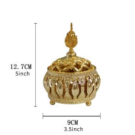 1PC Metal Incense Burner (Color: Full Metal Pot Belly Incense Burner)