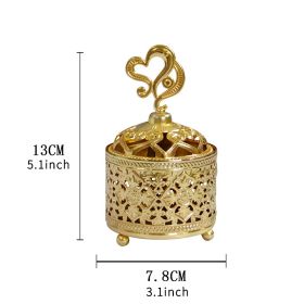 1PC Metal Incense Burner (Color: Full Metal Cylindrical Incense Burner)