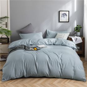 Simple Style Bedding 4 Piece Quilt Cover Set (Color: sky blue, size: 150x200cm 3-piece)