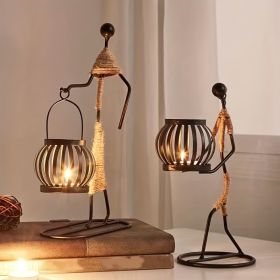 Rustic Bamboo Glow Candle Holder (Style: A)