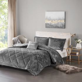 Velvet Comforter Set (Color: as Pic)