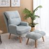 Relaxation Wingback Chair with Ottoman