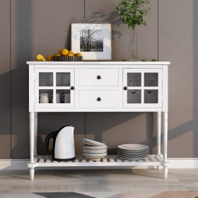 Farmhouse Elegance Sideboard Console Table (Color: White)