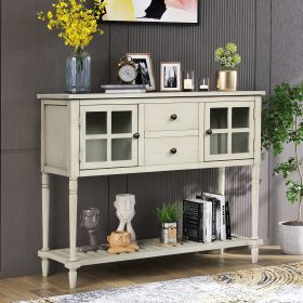 Farmhouse Elegance Sideboard Console Table (Color: Antique Gray)