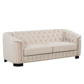 Elysian Mid Century Modern Sofa (Color: beige)