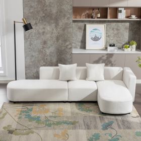 Opulent Circle Sectional Sofa (Color: beige)