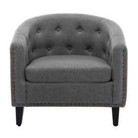 EleganceLuxe Living Room Side Chair (Color: Grey)