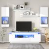 Modern LED Floating TV Stand Set