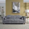 Elegant Chesterfield Velvet Sofa