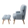 Relaxation Wingback Chair with Ottoman