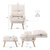 Relaxation Wingback Chair with Ottoman