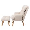 Relaxation Wingback Chair with Ottoman