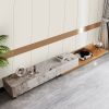 Italian-Style Minimalist Faux Marble TV Stand