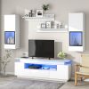 Modern LED Floating TV Stand Set