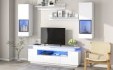 Modern LED Floating TV Stand Set