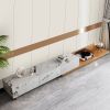 Italian-Style Minimalist Faux Marble TV Stand